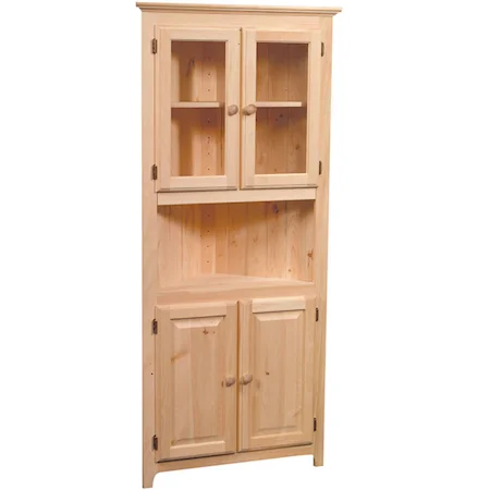 Corner Cabinet with 4 Doors and 2 Shelves